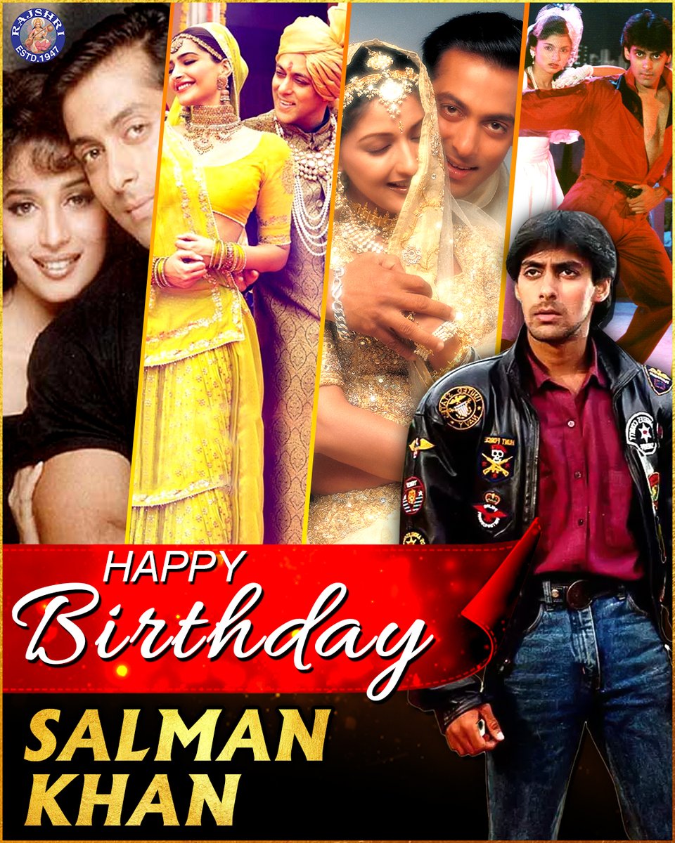 From #MainePyaarKiya to #PremRatanDhanPayo our #Prem won innumerable hearts with his charm, simplicity, and subtle romance on the silver screen.  
Wishing Salman Khan a very Happy Birthday 🎉😊

facebook.com/rajshri/videos…