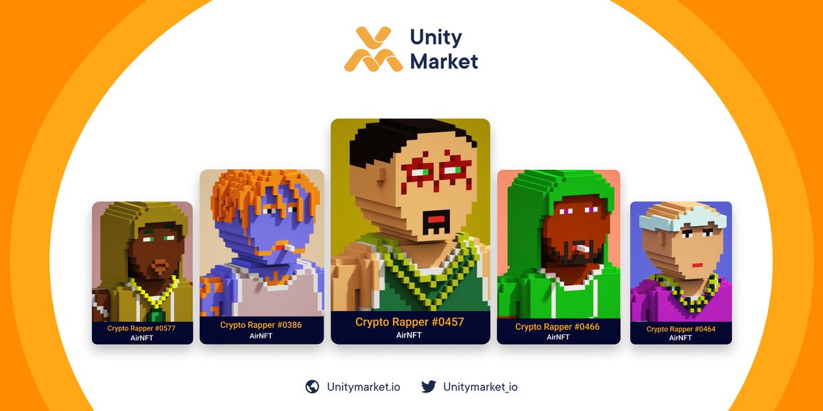 UnityMarket_io's tweet image. 😎If you're a fan of unique #NFTArt, then check out @crypto_rappers #NFTcollection.
💫Explore our Indexer to check out these unique #NFTArt living on @BNBCHAIN & listed by @airnfts as well as other amazing Art collections.
#NFTartist #NFTCommunity #NFTs #Web3
