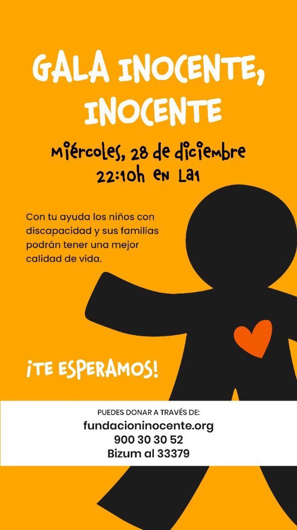El ser humano quasi perfecto se llama <a href="/pablolopezmusic/">Pablo López</a>. Solo le faltaba ser inocente por una buena causa. Y ya lo es.
@buenosdiasjaviymar fuimos el gancho 🤣.
Gracias por estar para los que lo necesitan <a href="/fundinocente/">Fundación Inocente</a>.
Gracias <a href="/pablolopezmusic/">Pablo López</a> porque tu risa da luz,  <a href="/cadena100/">CADENA 100</a>