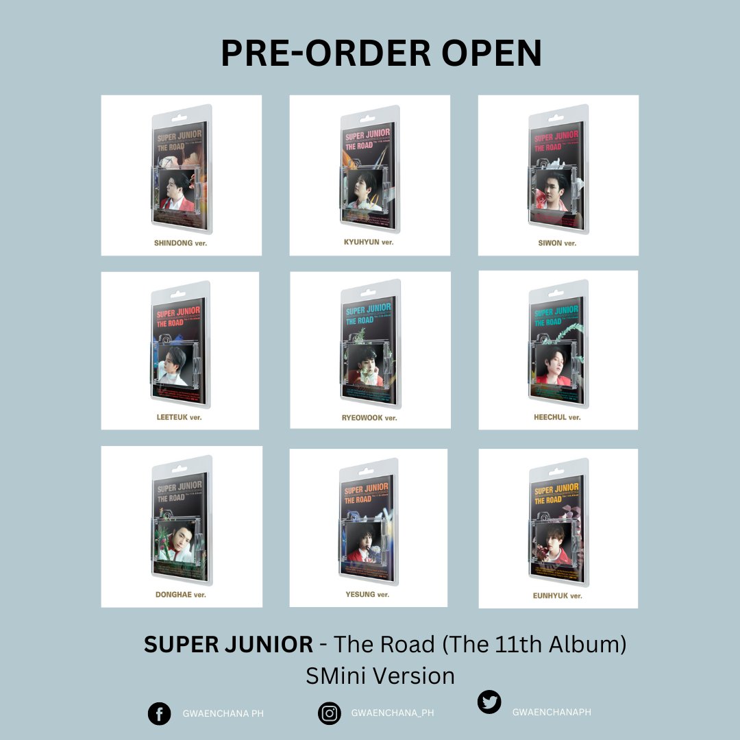 GwaenchanaPh's tweet photo. #GwaenchanaPHGO PH GO

SUPER JUNIOR - The Road SMini Version (P800 each)

🌙 D.O.P. 50% w/in 48 hrs
🌟 D.O.O. Jan03
🌞 NETA
✨ https://t.co/x0bPtFJgTB
🏷 ph lfb wts super junior elf leeteuk heechul yesung donghae siwon eunhyuk shindong ryeowook kyuhyun https://t.co/BJcpLUeWd9