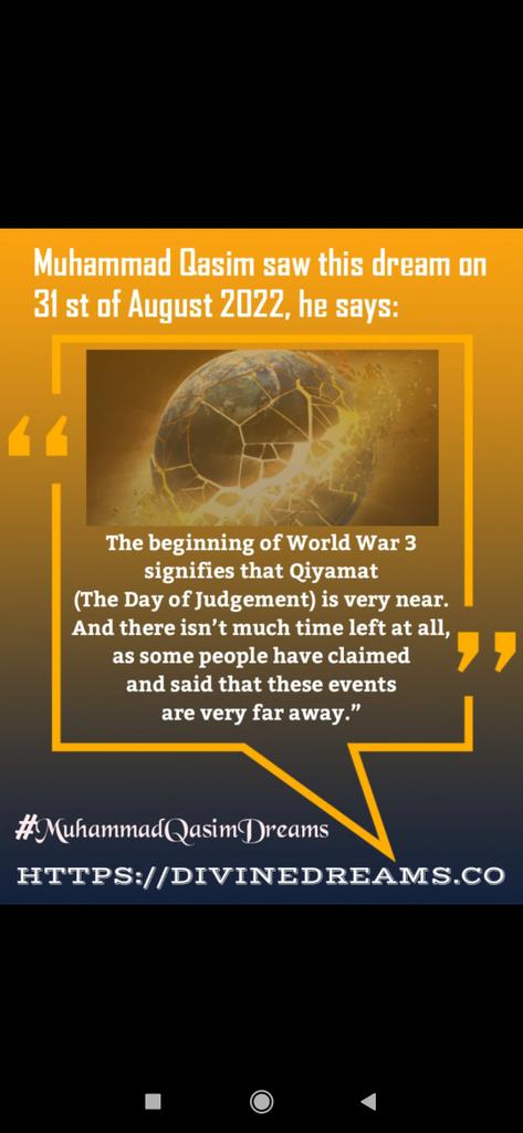 <a href="/KentPoliceRoads/">Kent Roads Policing (RPU)</a> Muhammad Qasim dreams related to many future events.