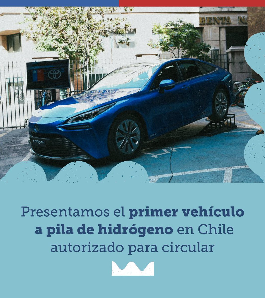 GobiernodeChile's tweet photo. ¡Buenas noticias! 🙌
La certificación de este automóvil pone al país a la vanguardia de la movilidad #CeroEmisiones 🚙🌱

➡ Cuenta con una autonomía según catálogo de 650 km ✅
➡ A diferencia de un eléctrico, no usa batería, sino que una pila que genera la energía⚡ https://t.co/neD5qTS7rG