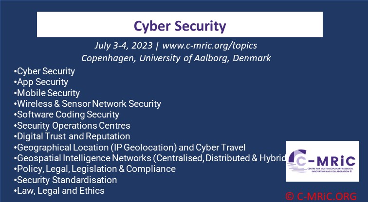 cmricorg's tweet photo. Call for paper is open. We're accepting #shortpaper #longpaper #abstract #conceptNote #Presentation-only. An opportunity to get your work published. Topics inc #cybersecurity #ML #AI #SocialMedia #STEAM #multidisciplinary #humanFactor #cyberSA
https://t.co/K20C4HmifK https://t.co/4Oao9xeEnG