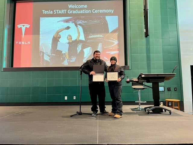 OfficialEVC's tweet photo. This fall, EVC graduated its most recent cohort of #TeslaSTART students!๐๐๐ The is a 12-week intensive training program designed to provide students with the skills for a successful career at @Tesla as an electric vehicle technician. Learn more: https://t.co/KFW9b1hG3c https://t.co/ADg858FkOZ