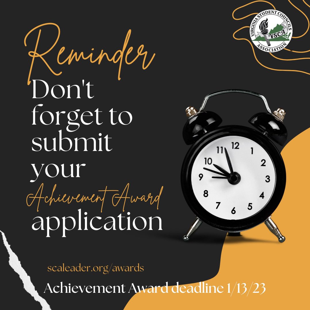 Achievement Award deadline is fast approaching —do you have your application ready? Get it in by January 13!