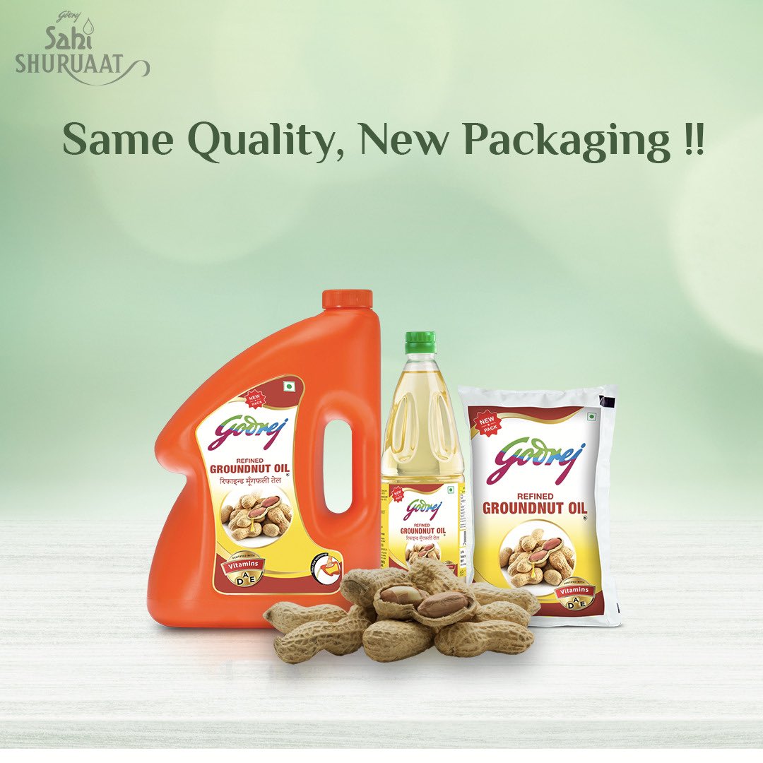 Godrej Veg. Oils have a new look! But our emphasis on taste, purity and quality is still the same!

Enriched with Vitamins A, E and Omega 6,  Godrej Veg Oils are the perfect partner to ensure this #SahiShuruaat

#GodrejVegOils #SahiShuruaat #Godrej #Cookingoil #Homemade #Food