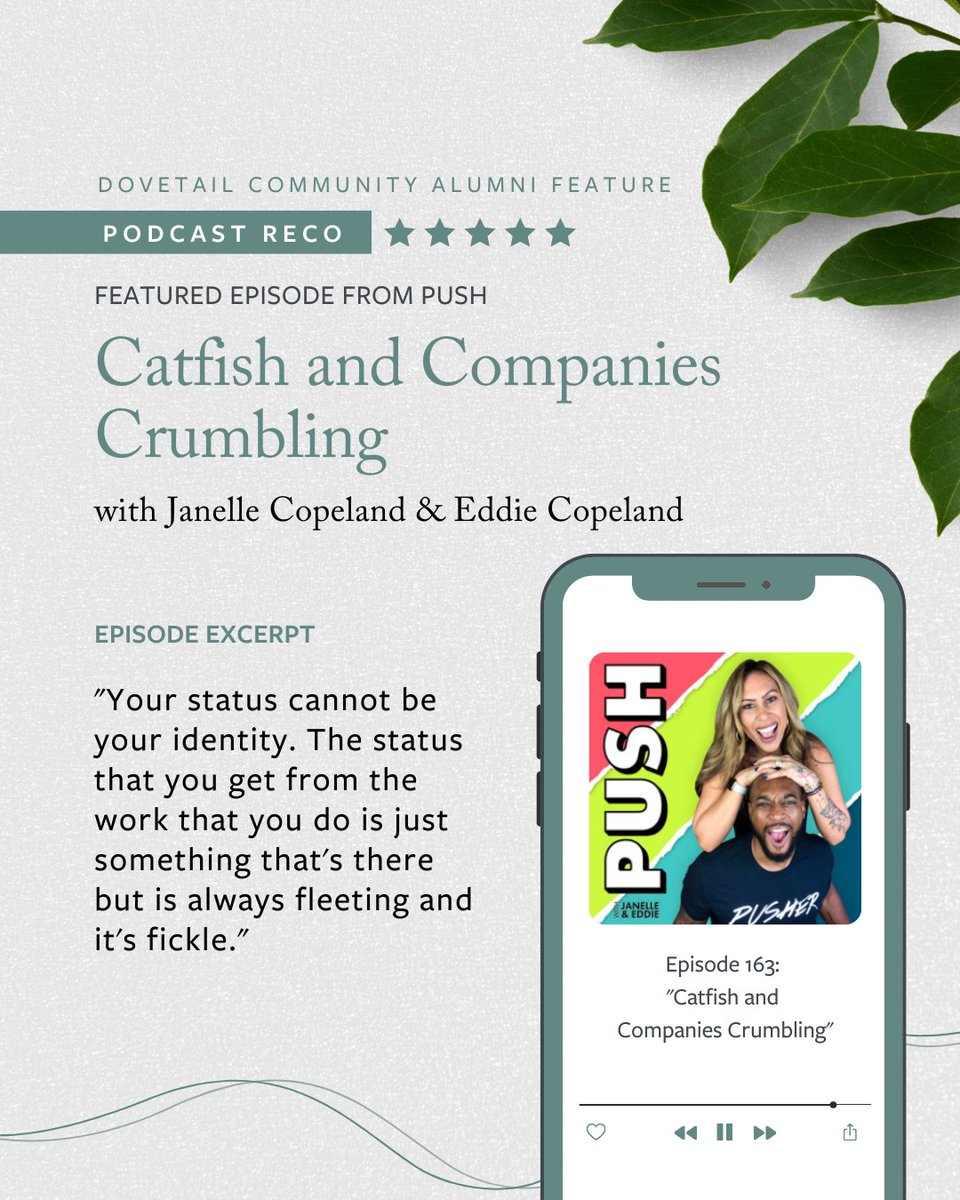 DovetailCanada's tweet photo. "We want to take everything we've learned, and bundle it up into weekly mindset-shifting podcast episodes, so that YOU learn from all our mistakes, &amp; PUSH forward in life &amp;  business faster!"

Check out the Push #podcast with Janelle &amp; Eddie Copeland. https://t.co/Tvzz4EoDJh