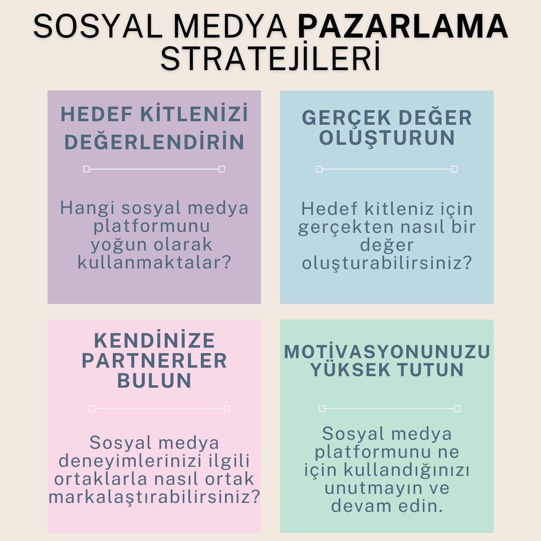 smybilisim's tweet photo. Sosyal Medya Pazarlama Stratejileri

1- Hedef Kitlenizi Değerlendirin
2- Gerçek Bir Değer Oluşturun
3- Kendinize Partnerler Bulun
4- Motivasyonunuzu Yüksek Tutun

#sosyalmedya #seo #sosyalmedyayönetimi #sosyalmedyapazarlama #sosyalmedyayöneticiliği #pazarlamastratejileri https://t.co/16H74LX0LL