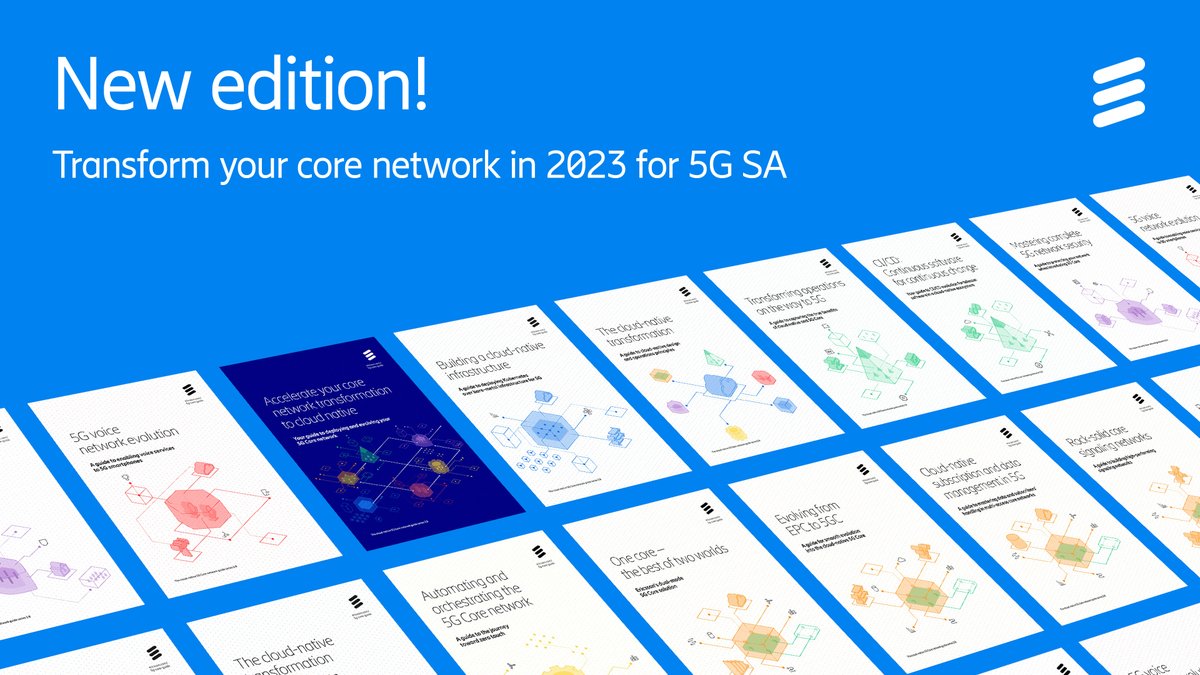 EricssonSoftw's tweet photo. Ready for cloud-native transformation? 
Let our latest #5G Core Guide Series 2.0 help you. 🚀
Achieve the full potential of 5G now! 💯

🔗: https://t.co/19BVufKR01

#5GCore #NetworkSlicing #NetworkAutomation https://t.co/TNVRuHbNOR