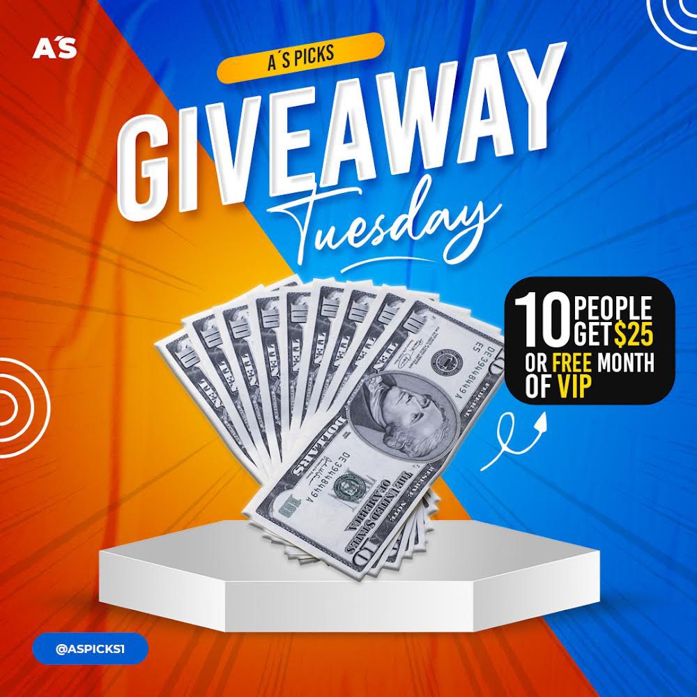 AsPicks1's tweet image. As promised from yesterday

Must be following @AsPicks1 and LIKE/RT/COMMENT to enter 

Winners announced Friday

🫡