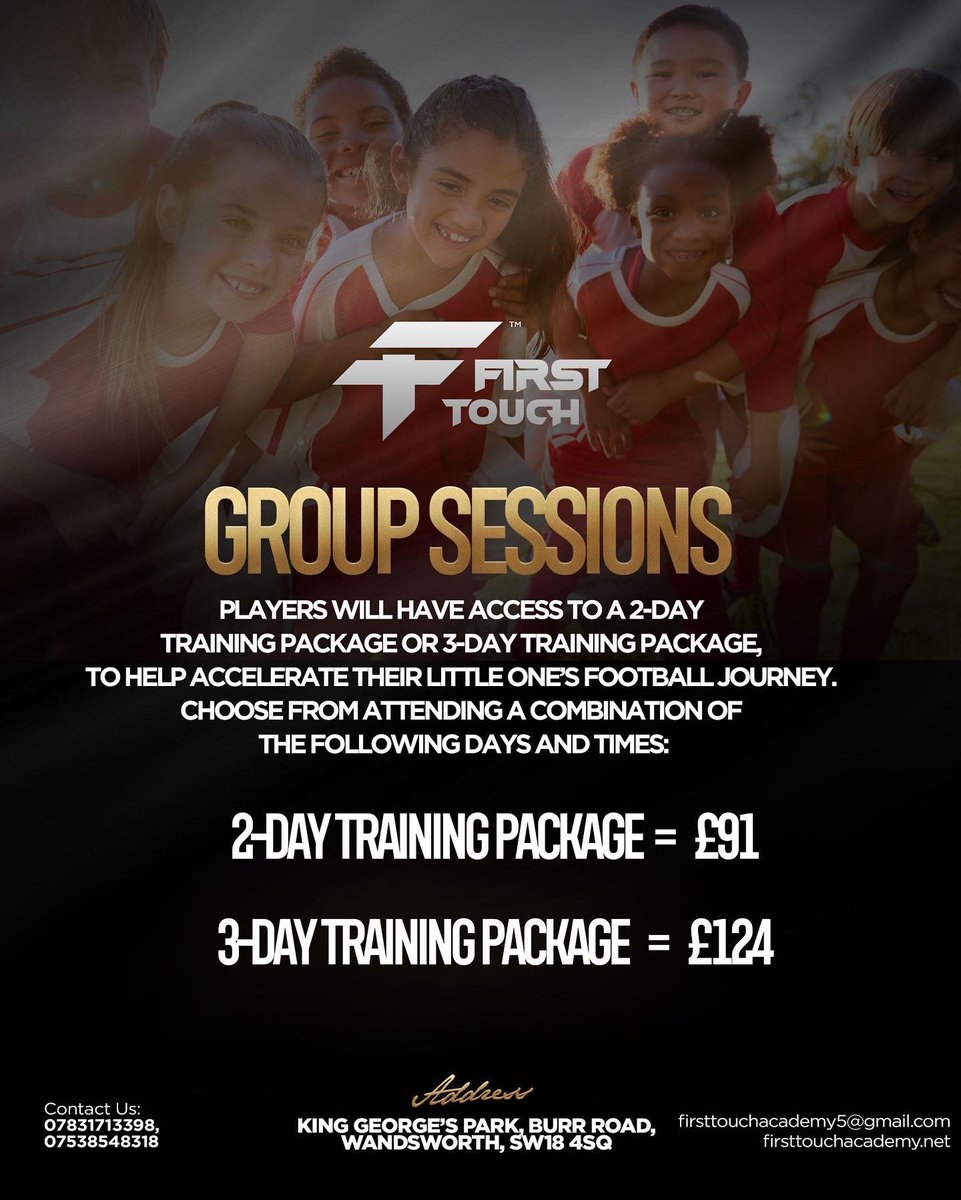 FirstTouchAcad3's tweet photo. BOOK NOW❕https://t.co/SG7A8sWa7W #youngtalent #wandsworth #football  #coaching https://t.co/uTMrolH2hF