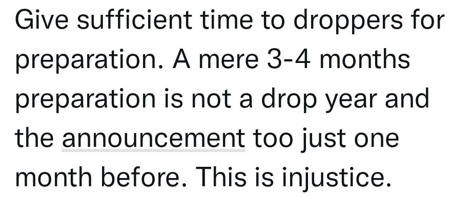 kr7908alok's tweet photo. Humble Request to @IITGuwahati @DG_NTA @dpradhanbjp @narendramodi @IITalk @PMOIndia_RC @EduMinOfIndia
@Official_AISU
1. POSTPONE JEE Main 2023 Jan Attempt to April 
2. Remove 75% Criteria 
#JEEMain2023inApril #75GoBack #JusticeForDroppers
#JEEAfterBoards https://t.co/WIYVVw6x4E