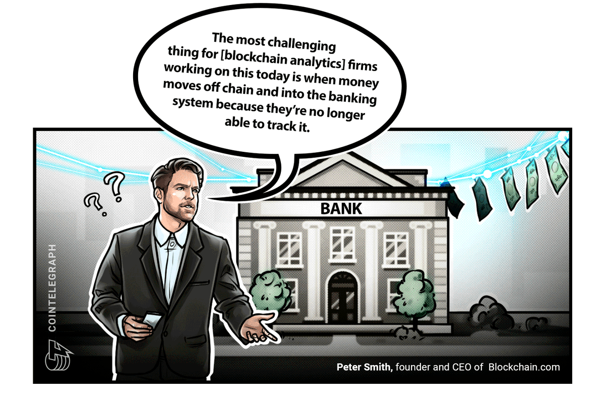 Cointelegraph's tweet photo. Money moving off chain and into the banking system is the most challenging thing for firms today according to the CEO of Blockchain.

Read more memorable quotes from last week in our Hodler’s Digest:
https://t.co/MEaPmWNv2U https://t.co/Vo3gyxZoc6