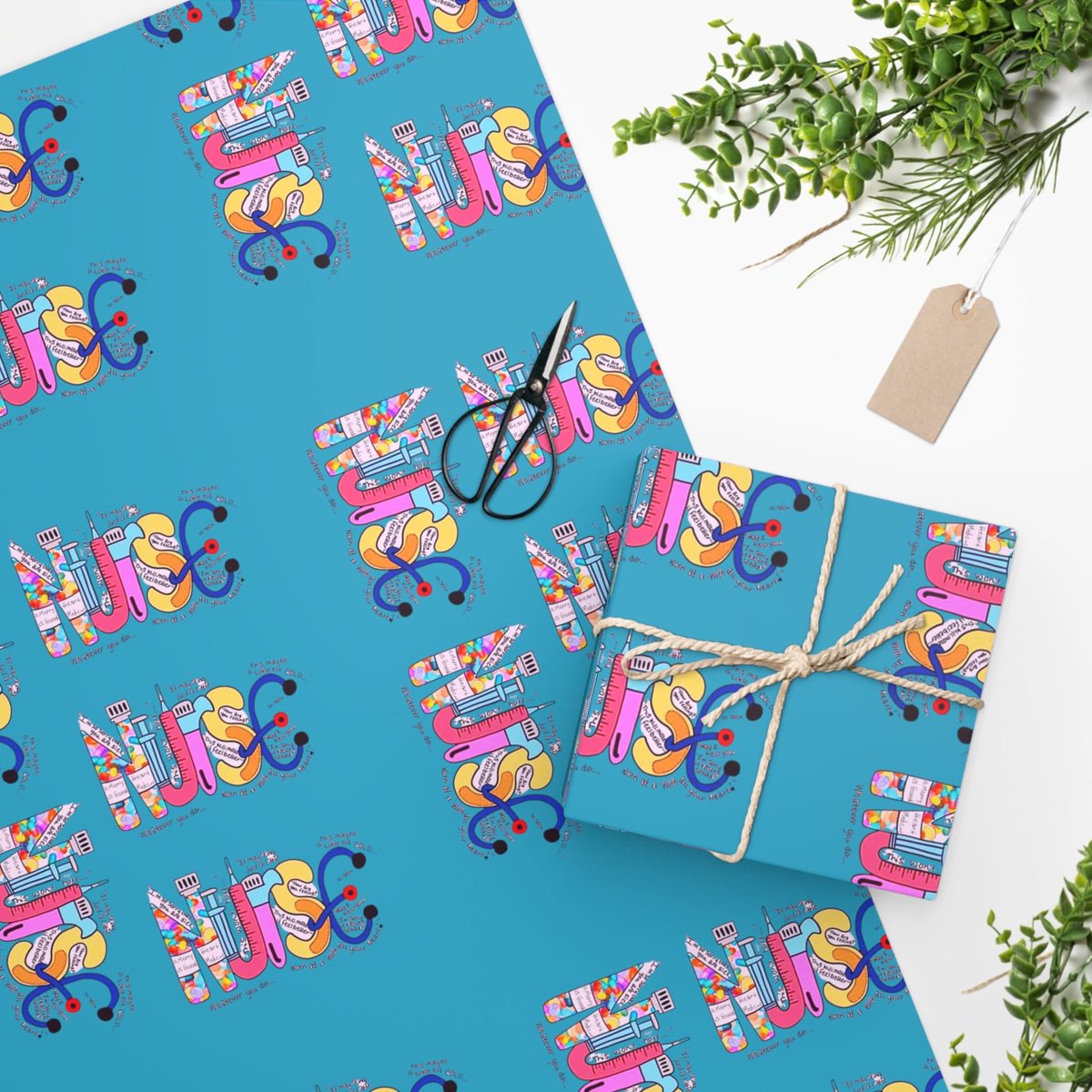 thefindalt's tweet photo. Excited to share this item from my #etsy shop: Nurse Gift, Graduation Wrapping Paper #graduation #giftwrapping #nurseappreciation https://t.co/TZcNK6YvCS https://t.co/NZ8hmh1Wem