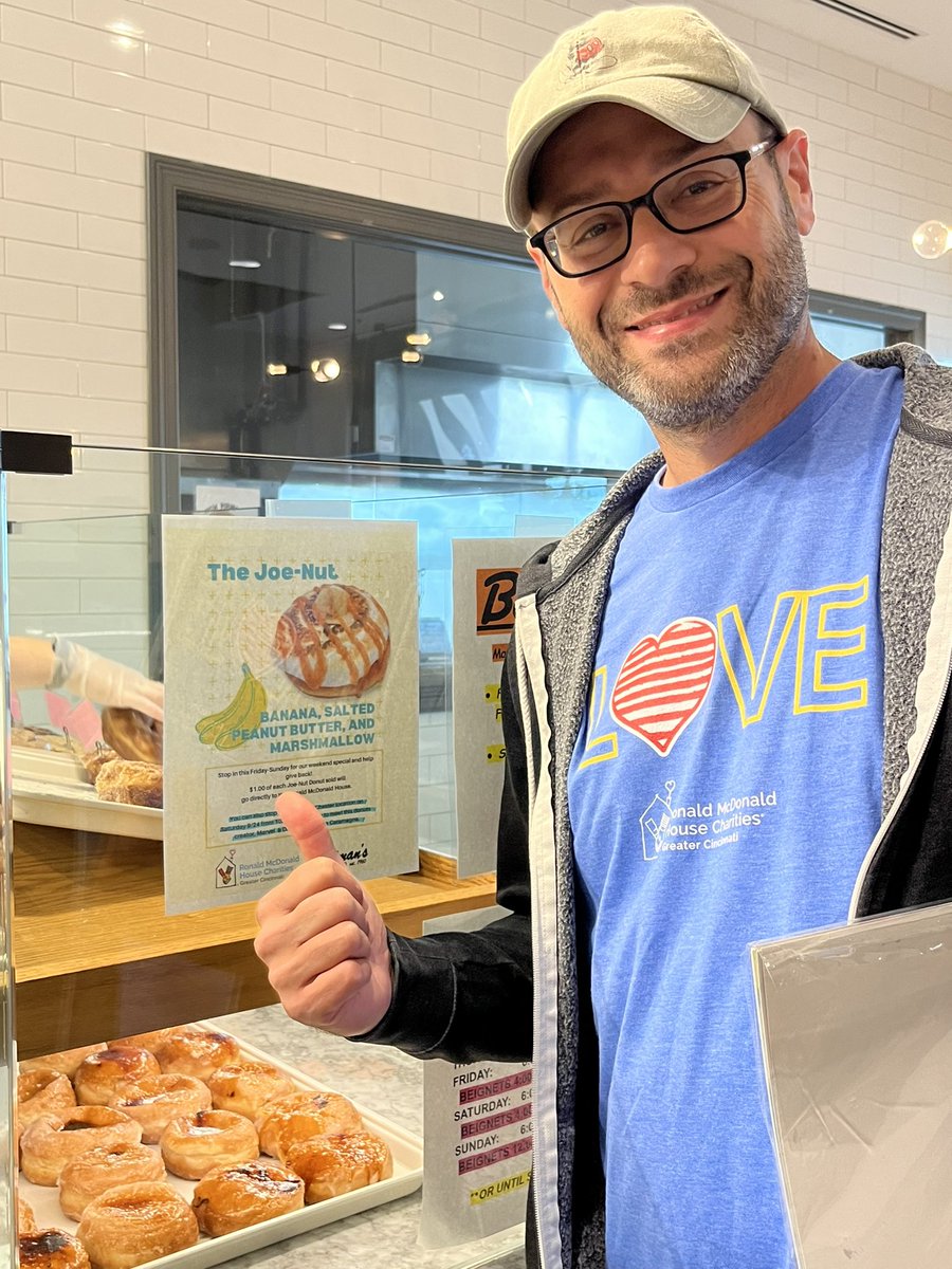 JoeCaramagna's tweet photo. #In2022 I completed the @DonutTrail and raised a couple thousand dollars for @RMHCincinnati. And the Joe-nut made its Butler County, Ohio debut at Holtman’s Donuts! https://t.co/Wo7mU3wEB3