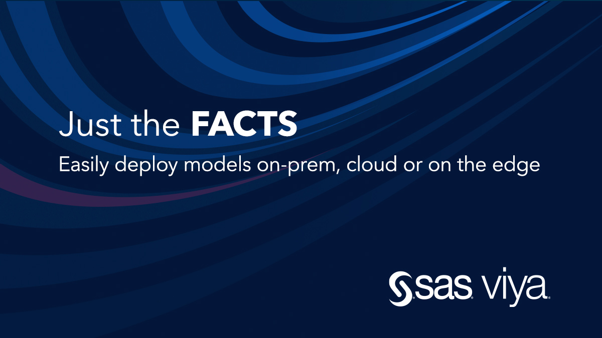 Fact is, SAS Viya lets you get more done with a faster, more productive AI and analytics platform. sas.com/facts