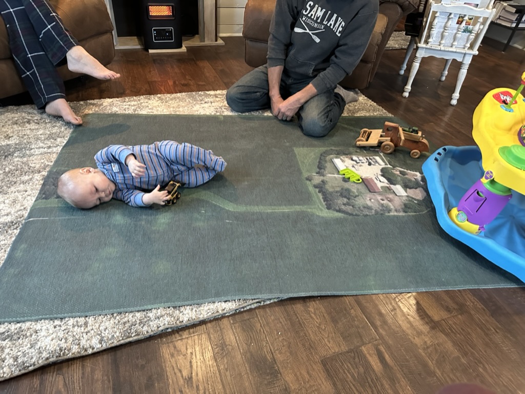 bideus2's tweet image. He's a little young to be farming the home farm in Minnesota, but we're excited for him to grow up on his @boundrimaps rug!  Looking forward to this to be used for many years.  Thanks for the timely order @nfaleide!