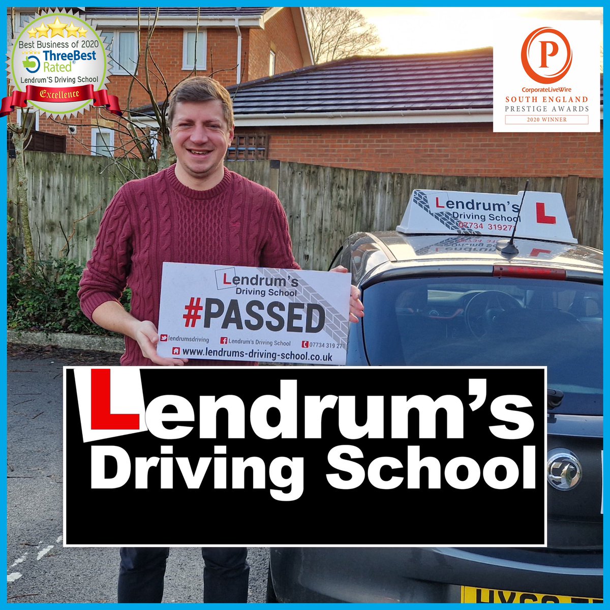 Congratulations to Adam for #passing his #drivingtest 1st time at #Southampton with #drivinginstructor Franklyn