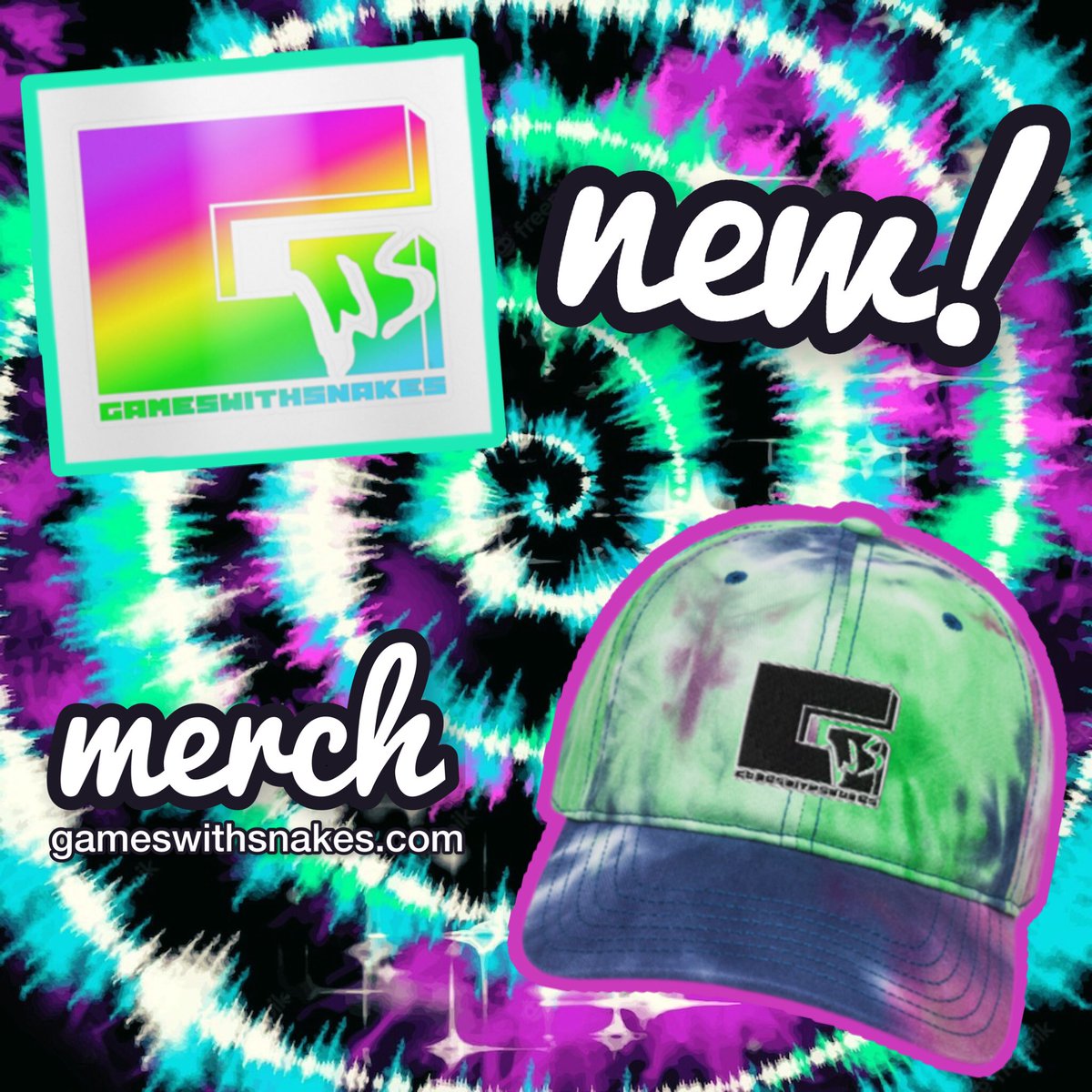 GamesWithSnakes's tweet photo. HATS &amp; STICKERS available now on the #GamesWithSnakes website- Thank you to everyone who has grabbed some #merchandise 🌈🚀

https://t.co/RQnjWunZhn https://t.co/96wuTeEJQo