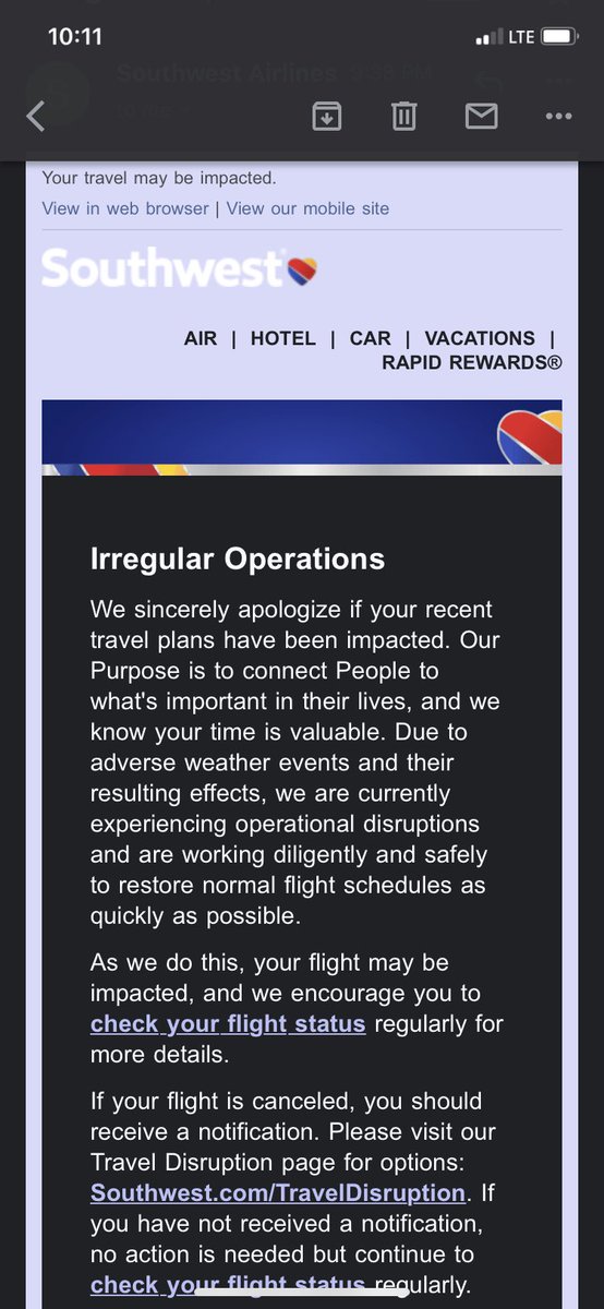 Timothy D Christ (@timothydchrist1) on Twitter photo I have loved <a href="/SouthwestAir/">Southwest Airlines</a> and have been an A-List member for over a decade. Trying to blame the weather is a poor deflection, when every other airline is flying. Not having enough staff to fly the planes is not a good excuse. Flights getting cancelled for the next 3 days sucks I have loved <a href="/SouthwestAir/">Southwest Airlines</a> and have been an A-List member for over a decade. Trying to blame the weather is a poor deflection, when every other airline is flying. Not having enough staff to fly the planes is not a good excuse. Flights getting cancelled for the next 3 days sucks