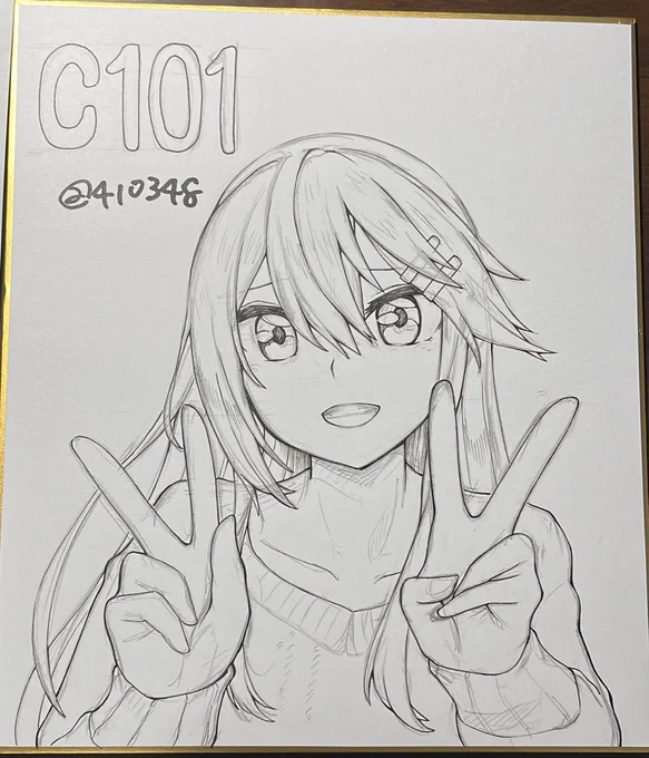 色紙描いとる(完成は見込めない) 