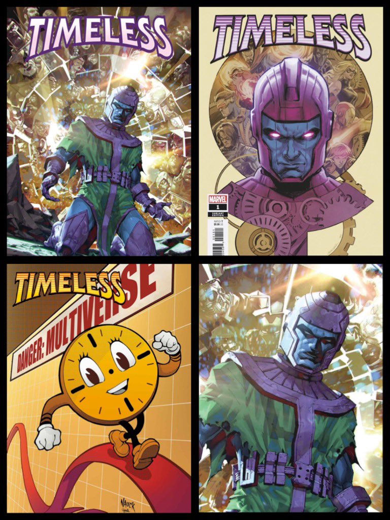 New ✨#MarvelCosmic✨ #comics this week for #NCBD (12/28/22)
✨
Timeless 2022 #1
✨
W-#JedMacKay,A-#GregLand/@PatrickZircher/#SalvadorLarroca
✨
A-#KaelNgu
B-#CarmenCarnero
C-#ToddNauck
✨
#Kang #KangTheConqueror #MissMinutes #Marvel #MarvelComics