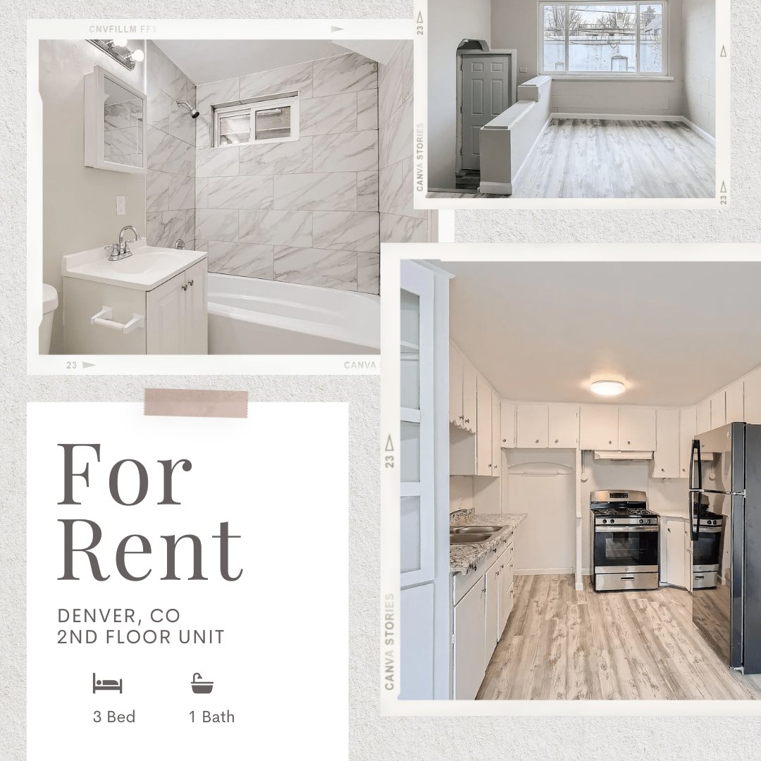 MaviUnlimited's tweet photo. Beautifully updated unit is available now near Cheesman Park.  3 bds, 1 ba.  Rent is $2495 per month. https://t.co/481i01yQSt
