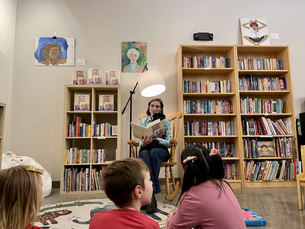 Our first #StoryTime in our new home was a hit! Thank you, Dr. Haley Heibel, for the warmth, amazing story, and adorable furry friend. 🐶🐶