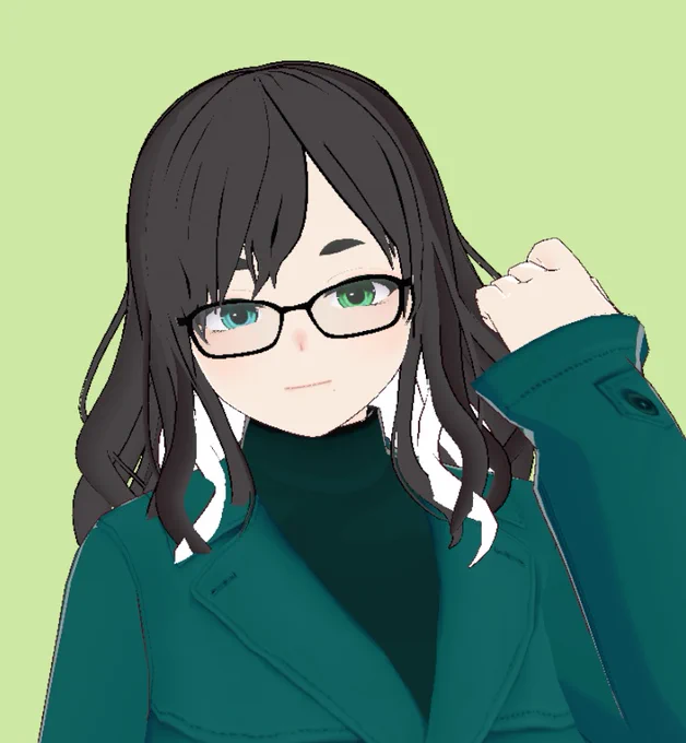 来年に向けてVの髪の毛のばしてみた～リアルと同じ眼鏡にTwitterは動かすと思いますがリス活などはわからないのでみなさま良いお年を～!! 
