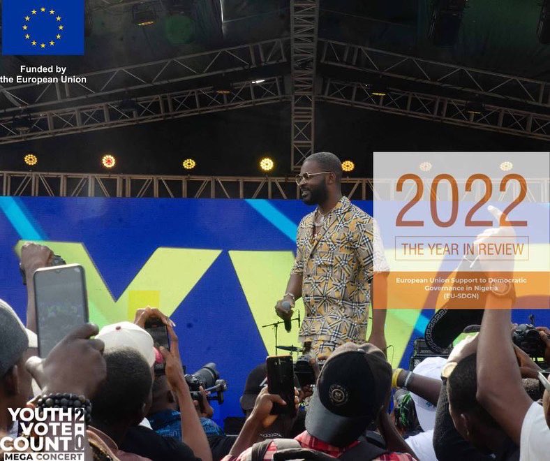 EU_SDGN's tweet photo. #2022InReview: So many big names in the entertainment game showed up at #YouthVoteCountNG mega music concert!
The focus was π PVC registration.
New focus πππPVC collection
#2022InShort
#2022InReview
#EU4DemocracyNG
#EU4Democrcy
#EUinNigeria
#YouthVoteCount https://t.co/YwvSj7oaez