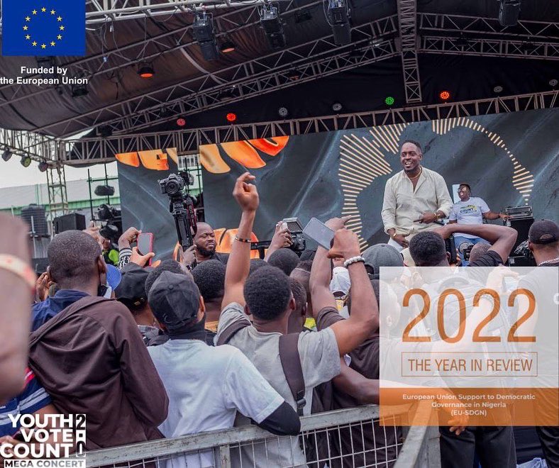 EU_SDGN's tweet photo. #2022InReview: So many big names in the entertainment game showed up at #YouthVoteCountNG mega music concert!
The focus was π PVC registration.
New focus πππPVC collection
#2022InShort
#2022InReview
#EU4DemocracyNG
#EU4Democrcy
#EUinNigeria
#YouthVoteCount https://t.co/YwvSj7oaez
