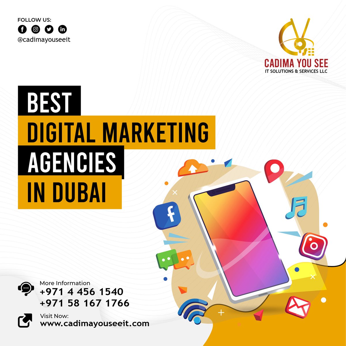 Cadima You See IT is a Creative &amp; Trusted Digital Marketing Agency in Dubai, UAE. 

Call/WhatsApp at +971 58 167 1766 | Email info@cadimayouseeit.com

#cadimayouseeit #appdevelopment #marketing #branding #digitalmarketingagency #digitalmarketing #marketingagencydubai