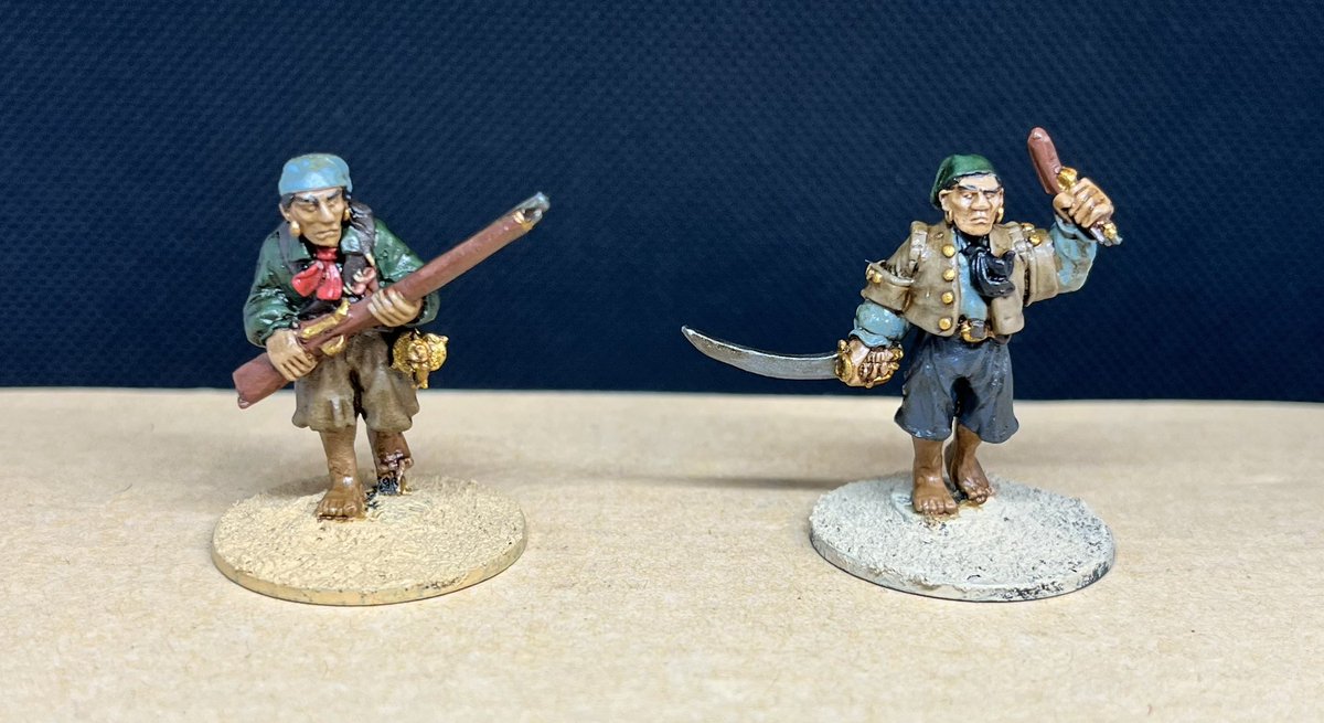 DMCFFD's tweet photo. Quite possibly the last figures I’ll finish in 2022. 4 pirates from Wargames Foundry. #6mmrpc #Wargaming #pirates https://t.co/OZ7uKXRhLJ