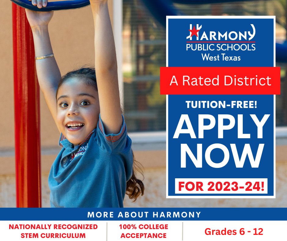 Don't just hang around this winter break.  Start your student's future now by applying to Harmony Public Schools, a Tuition-free, STEM-based, college-prep public school. Apply today for 2023-2024 at harmonytx.org/apply.