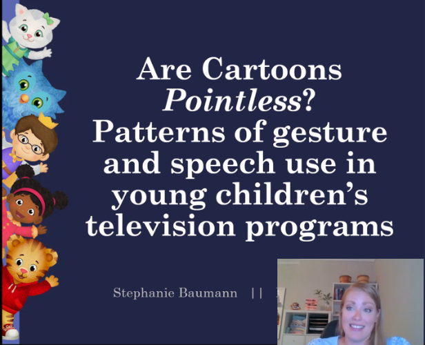 Congrats to Stephanie Baumann on her dissertation:  how cartoon characters talk and gesture #gesture, #cartoons, #children, #languagelearning