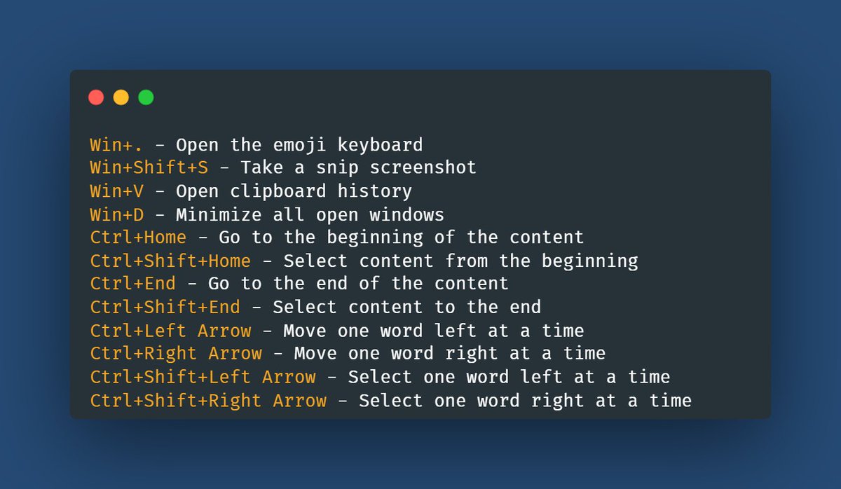 Some windows command to improve your productivity you didn't know

Want to add anything?