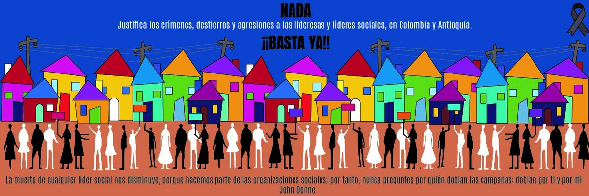 #UnCambioUrgenteEs implementar estrategias y acciones para proteger la VIDA y la LABOR de los líderes y lideresas sociales , defensores y defensoras de ddhh en la Colombia 🇨🇴 profunda .
<a href="/FunSumapaz/">Fundación Sumapaz ⚪</a> <a href="/amquiros/">Ana M.</a> <a href="/arcilaDDHH/">Carlos Alberto Arcila Valencia</a> <a href="/AnalisisUrbano/">Análisis Urbano 🇨🇴🕊️</a> <a href="/coeuropa/">Coordinación Colombia Europa Estados Unidos CCEEU</a> <a href="/FranklinCastaV/">Franklin Castañeda Villacob</a> <a href="/ONUHumanRights/">ONU Derechos Humanos Colombia</a> 👇