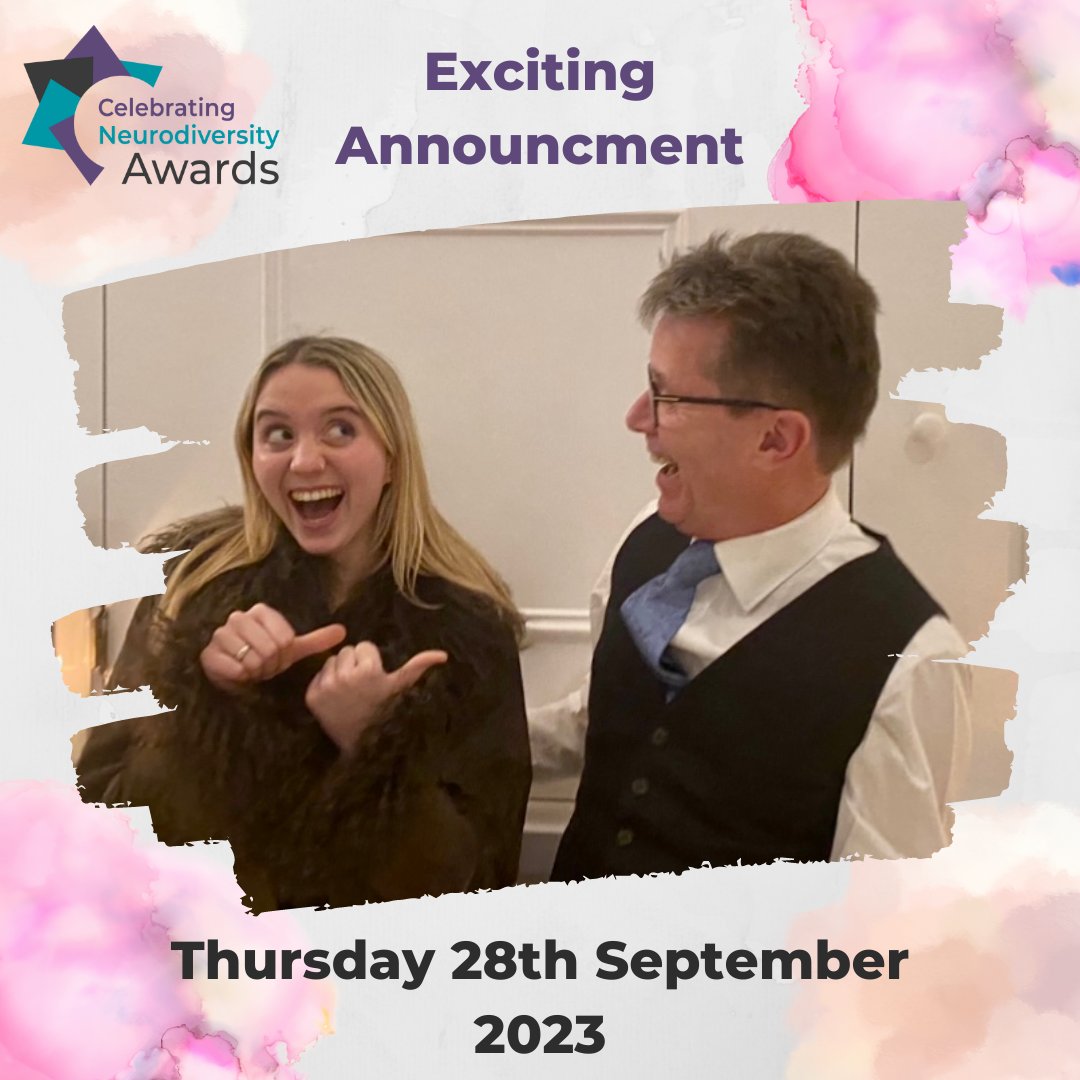 We have an exciting announcement 🏆

We are delighted to announce that @NickyAACampbell  and his daughter Kirsty will be hosting our Celebrating Neurodiversity Awards this year!

Find out more here:
🌐 ow.ly/v7Iy50M86lL

 #Neurodiversity #CelebratingNeurodiversityAwards