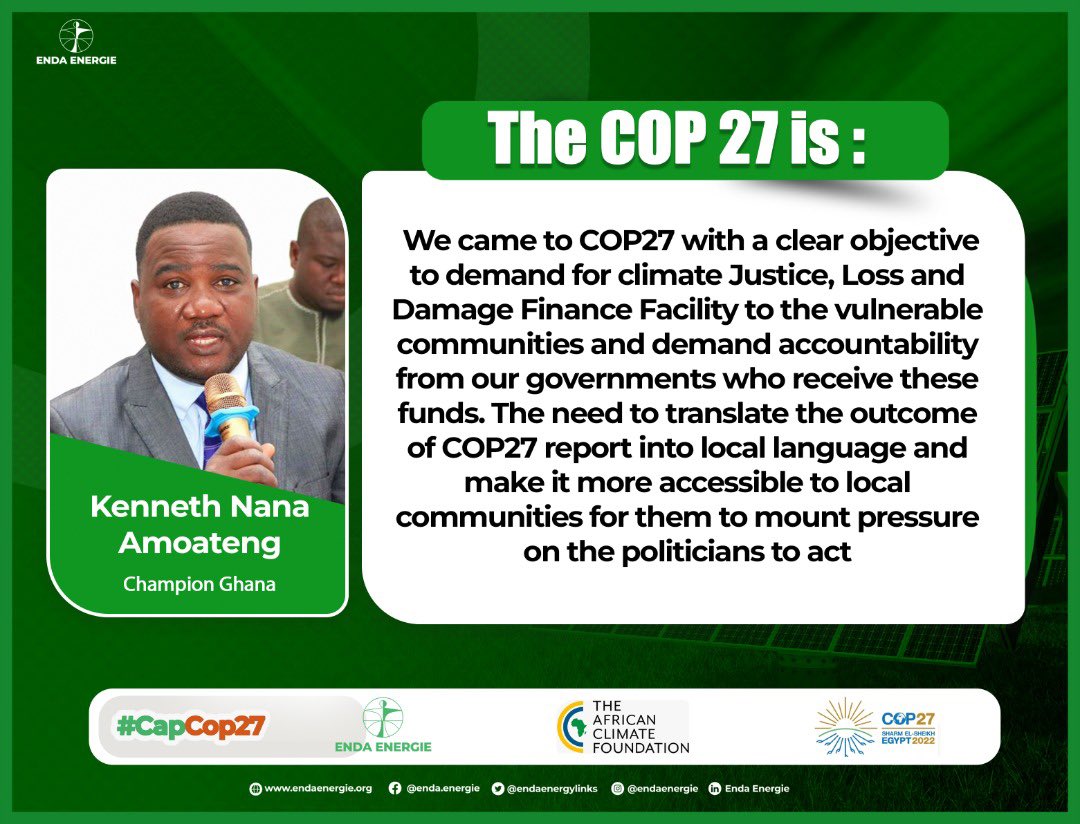 MayaDieng00's tweet photo. DEBRIEF #COP27 avec les acteurs non etatiques et champions climat
#CapCop27 @endaenergylinks @AfricanClimateF #COP27 https://t.co/n1WHdWJM7i