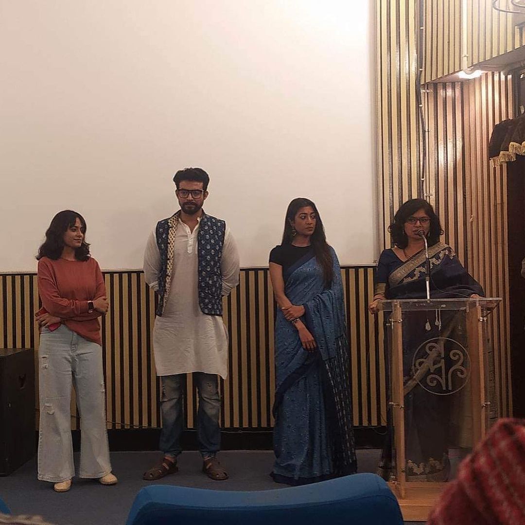 RanojoyBishnu's tweet photo. After screening #CHAAD #ছাদ 

With our Director #indranichakraborty and the cast and crew

@paoli_dam  @rahularunodaybanerjee  @rano_joy22 @rai.4u 

That's for all the appreciation, love and support। 
 #ranojoy #rano #screening #filmfestival #nandan #love #actorslife https://t.co/UKNwfjgbNm