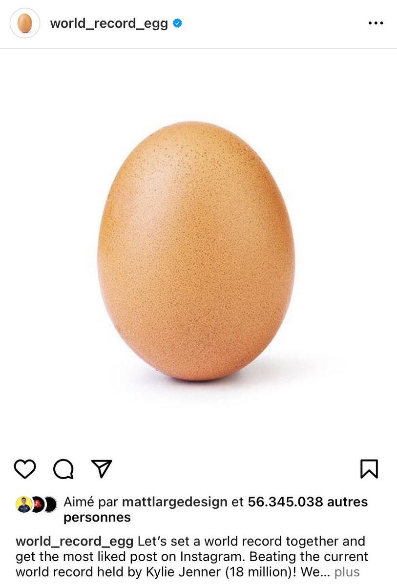 Es OFICIAL, el post de Leo #Messi en Instagram: CAMPEONES DEL MUNDO🌎 🏆! Bate el récord del post con más Likes❤️58.5 M (y contando) en la Historia de IG….lo poseía el Huevo🥚 56.3 M !