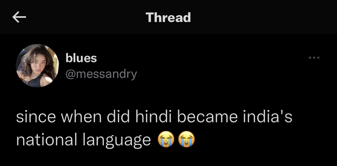 trapp_fr's tweet photo. this bich flexing about knowing english better than hindi while saying "did became" 🤣🤣 https://t.co/yH6HwMohXM