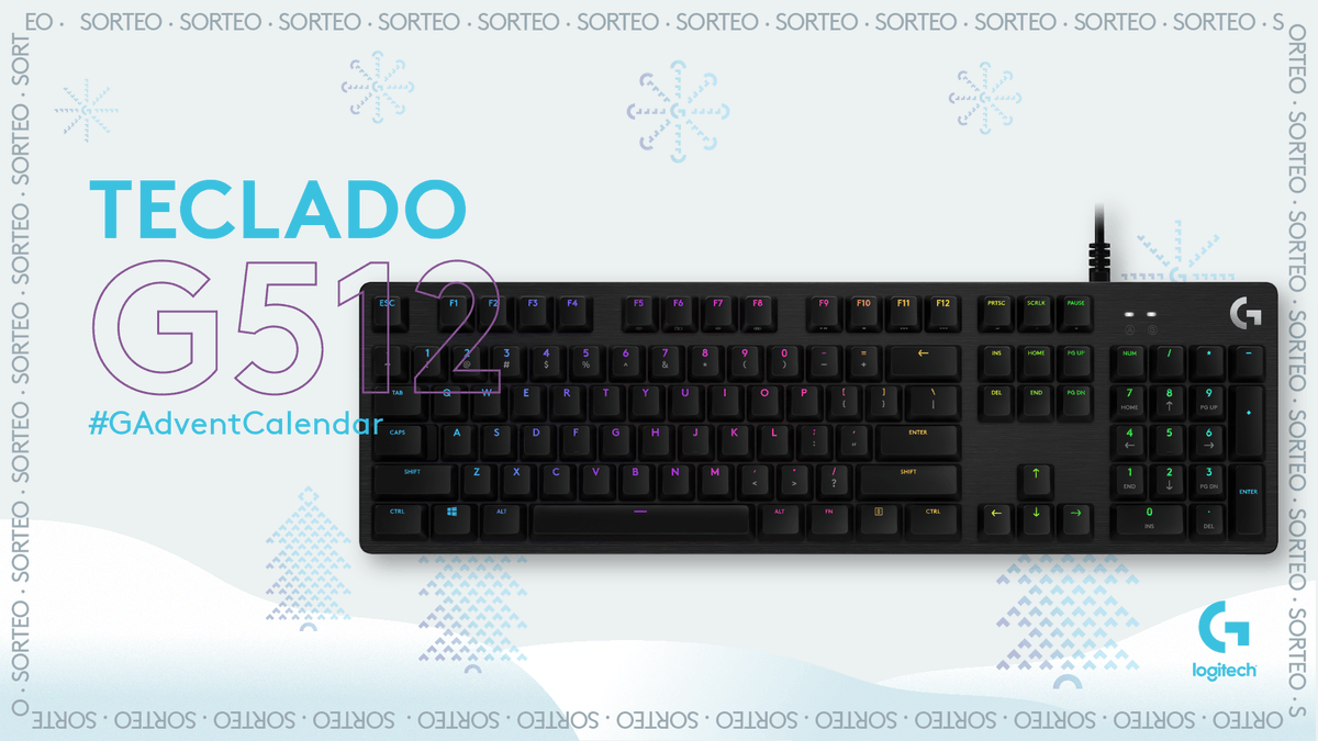 LogitechG_ES's tweet photo. 💥 SORTEO TECLADO G512 💥 ¿A qué esperas para renovar el teclado de tu set-up? 😏 Hoy puedes llevarte un G512 participando en el #GAdventCalendar. Sigue los siguientes pasos y entra en el sorteo 🔝 

1️⃣ Sigue a @LogitechG_ES 
2️⃣ Haz RT

¡El sorteo dura 24h! Mucha suerte 🙌 https://t.co/XpHITg7DFc