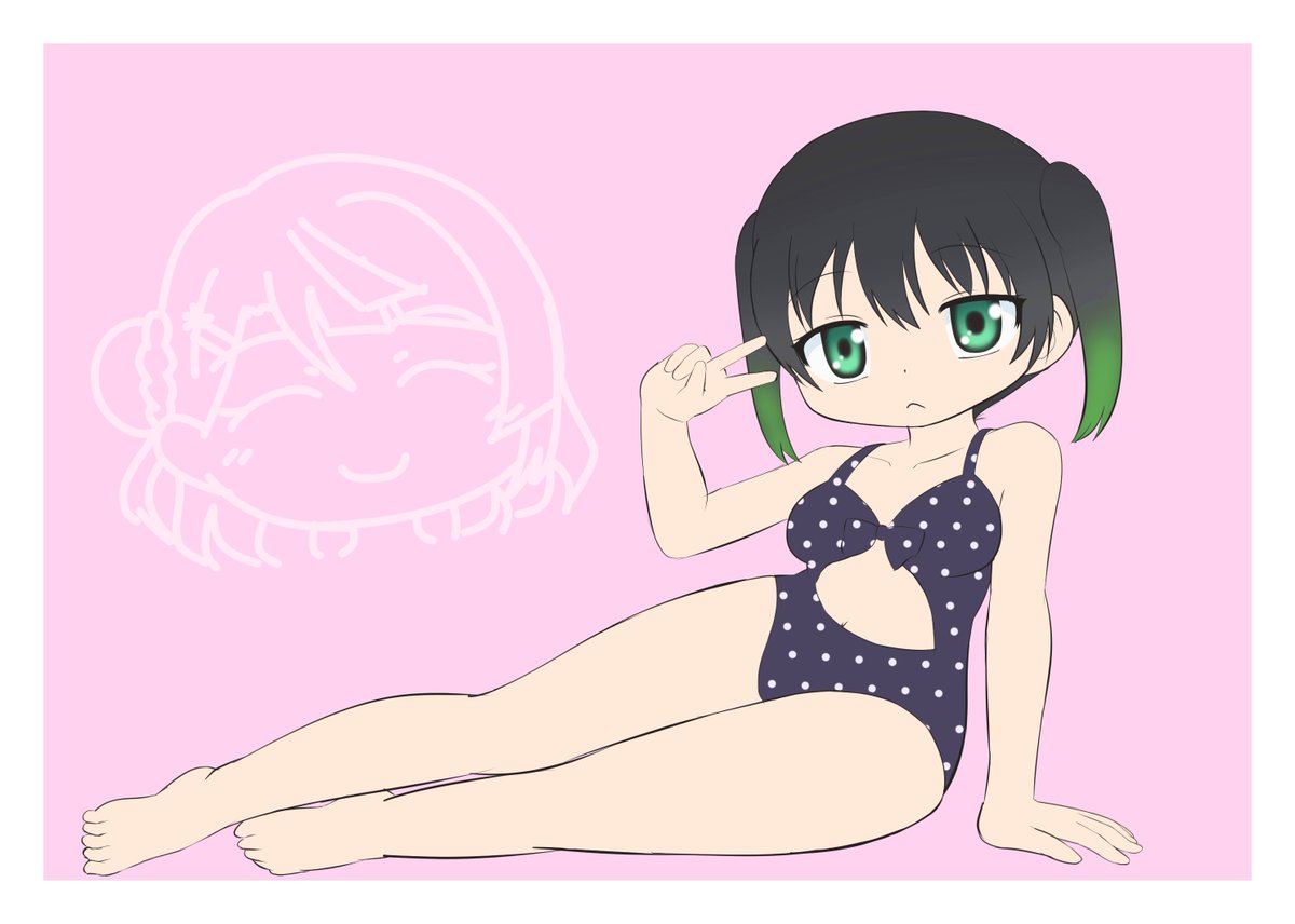 #くそ寒いので水着絵を貼る 
夏に想いを馳せる...
水着っていいなもっと描こかな 
