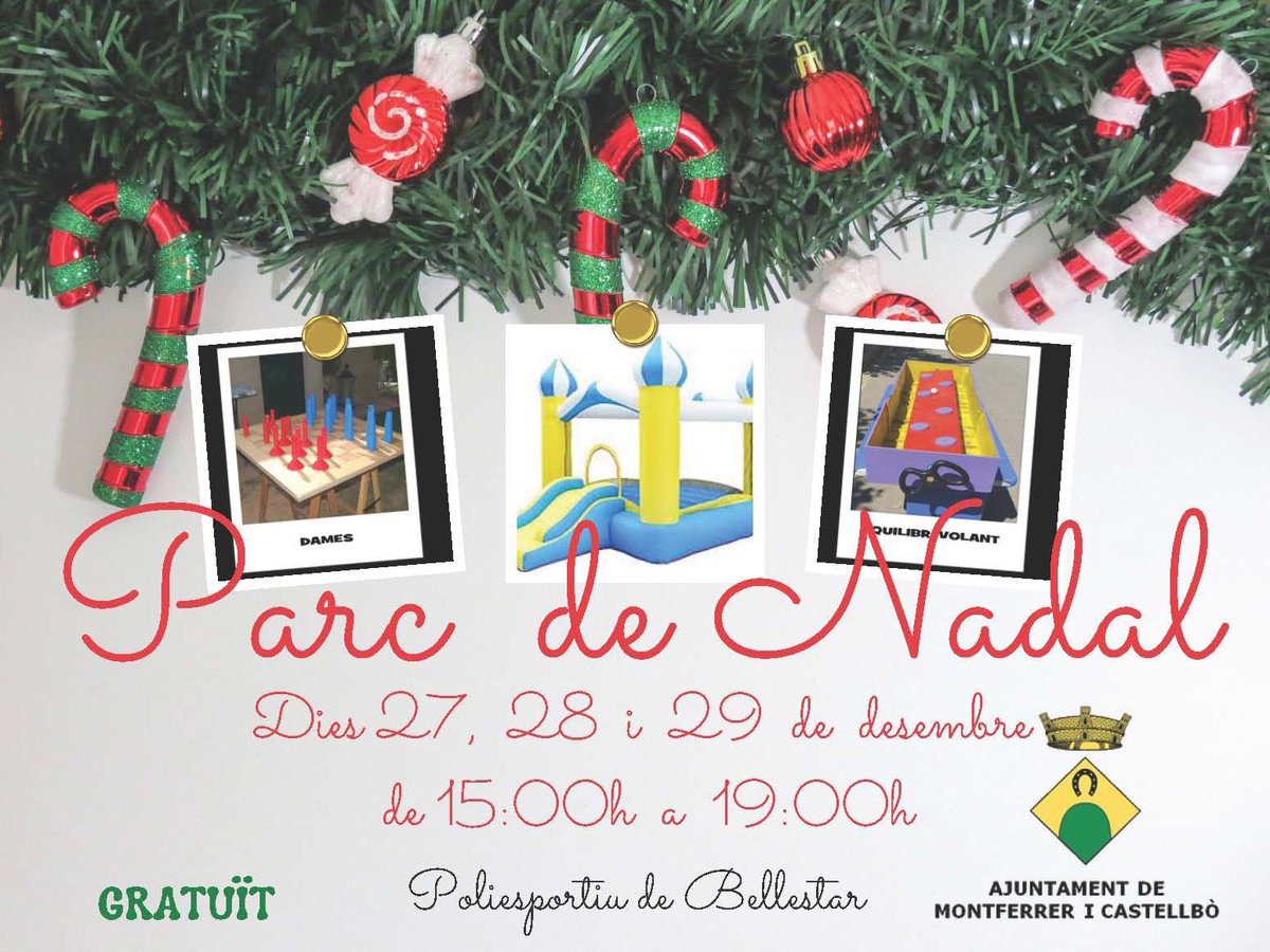 Arriba el Parc de Nadal de Bellestar! No us el podeu perdre! Els dies 27, 28 i 29 de desembre de 15:00 a 19:00h. Us hi esperem!