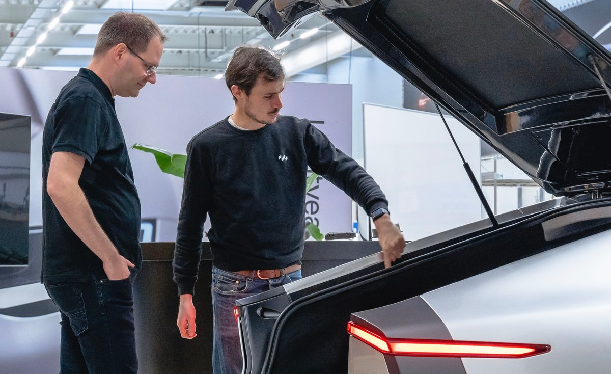 Our first customer meets his car for the first time, on Dutch soil.