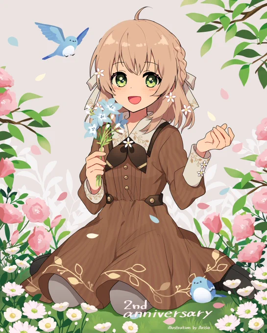 【お仕事】のりまきゆずゆさん()の活動2周年記念イラストを描かせていただきました! 