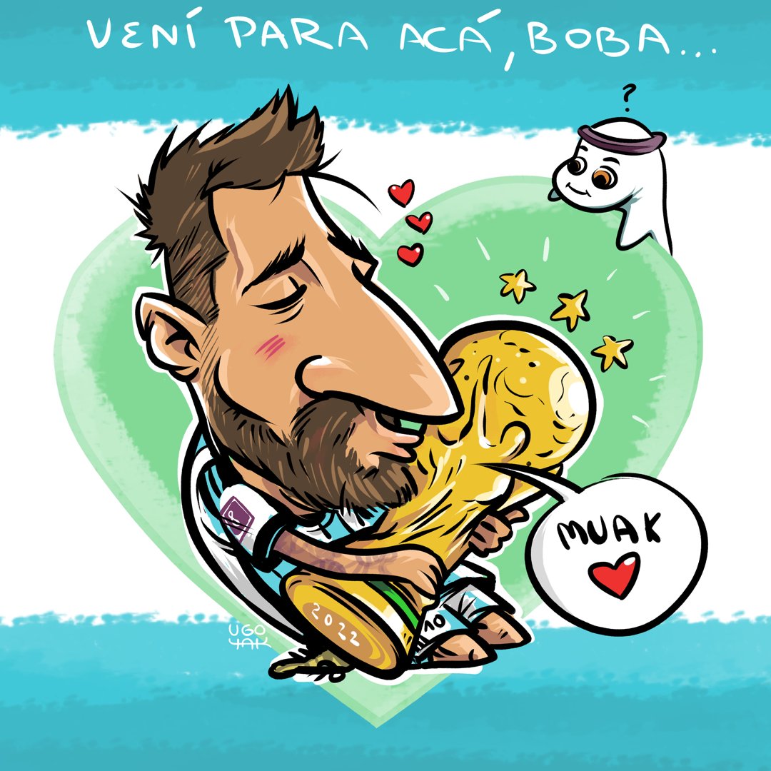 UgoYak's tweet photo. 💖#Messi𓃵  #LaScaloneta #WorldCupFinal https://t.co/wZSk2xd588