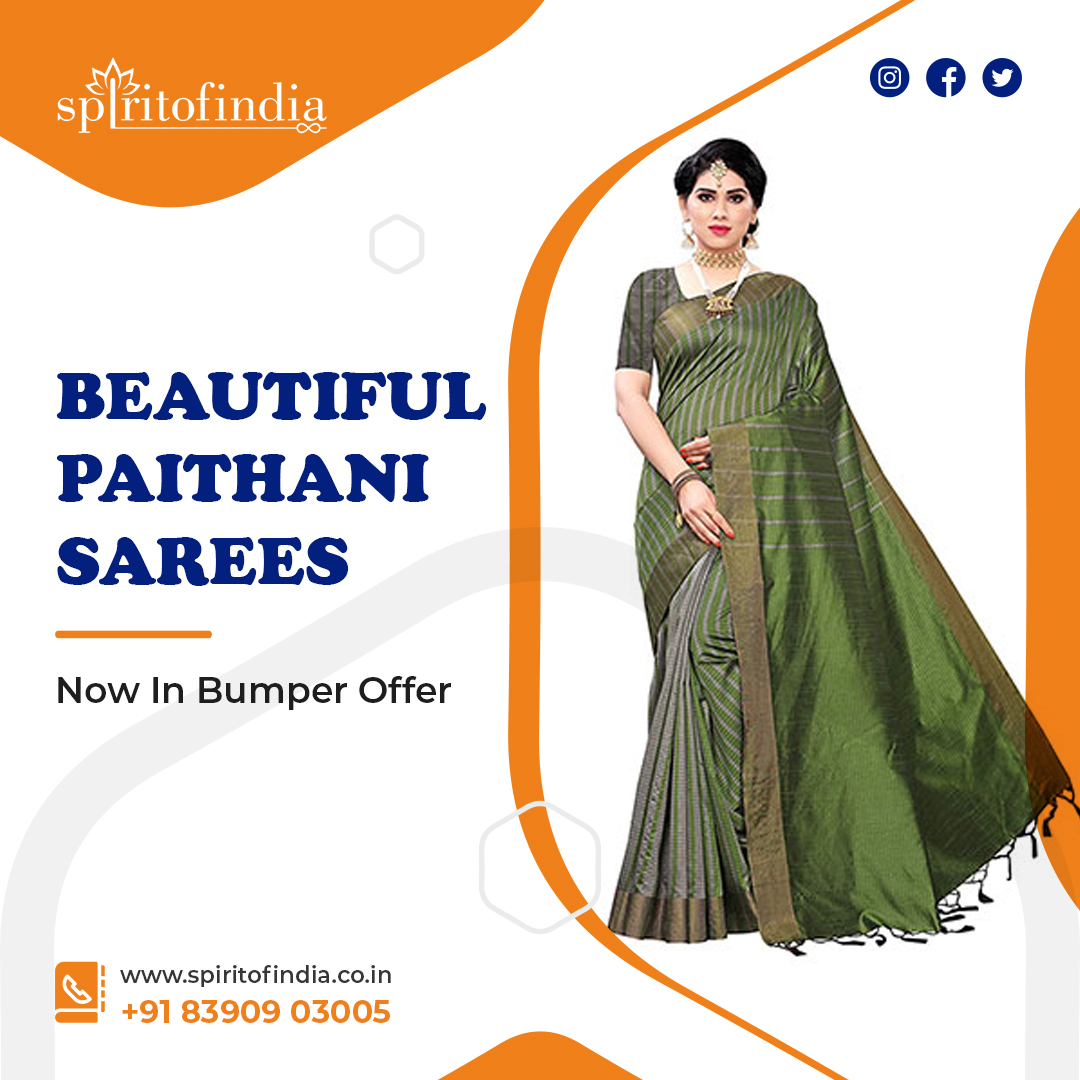 SpiritOfIndia4u's tweet photo. **CHRISTMAS SPECIAL SALE OFFER***
Paithani has been India’s best-kept secret with a culture that is ancient, raw, and Rich.

#onlineshopping #sarees #paithani  #richlook #silksaree #silksarees #silksareeindia #MaharashtrianBride #maharashtraculture #culture #maharashtra https://t.co/l9YbRh4LLj