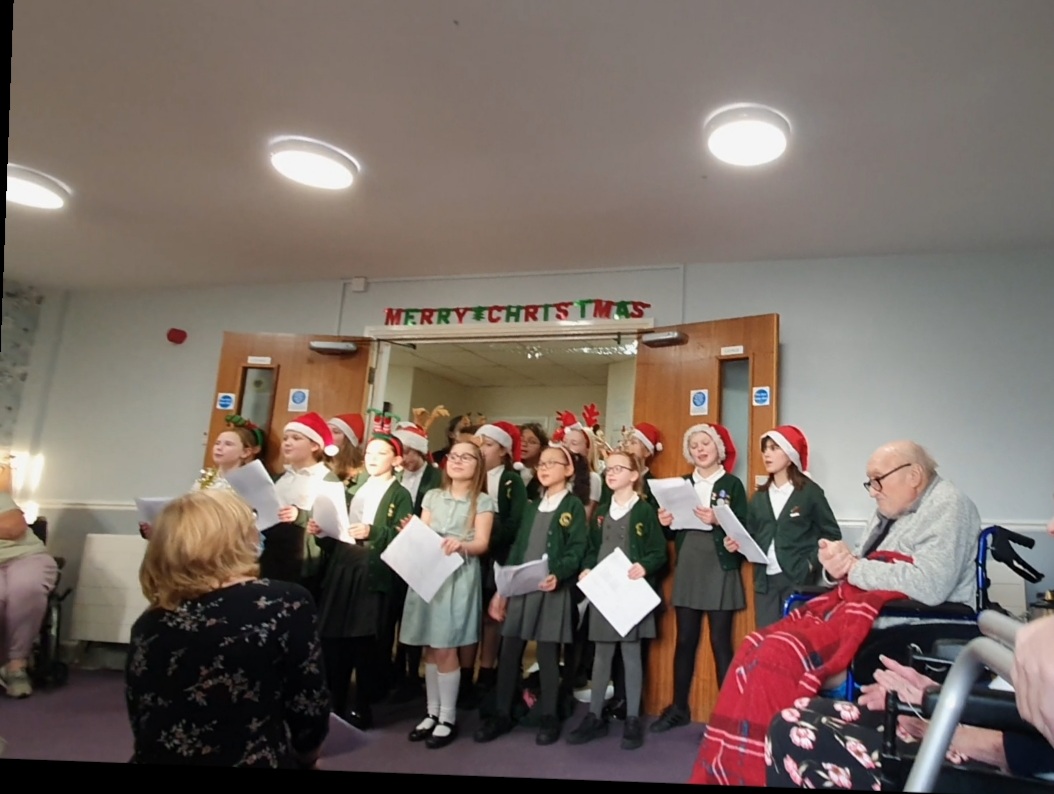 Last Week half the school choir visited Hopes Green Care home to sing some Christmas songs for the residents. We all had a wonderful time spreading some Christmas cheer.